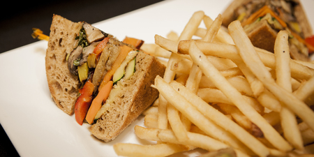 Sandwich and Fries